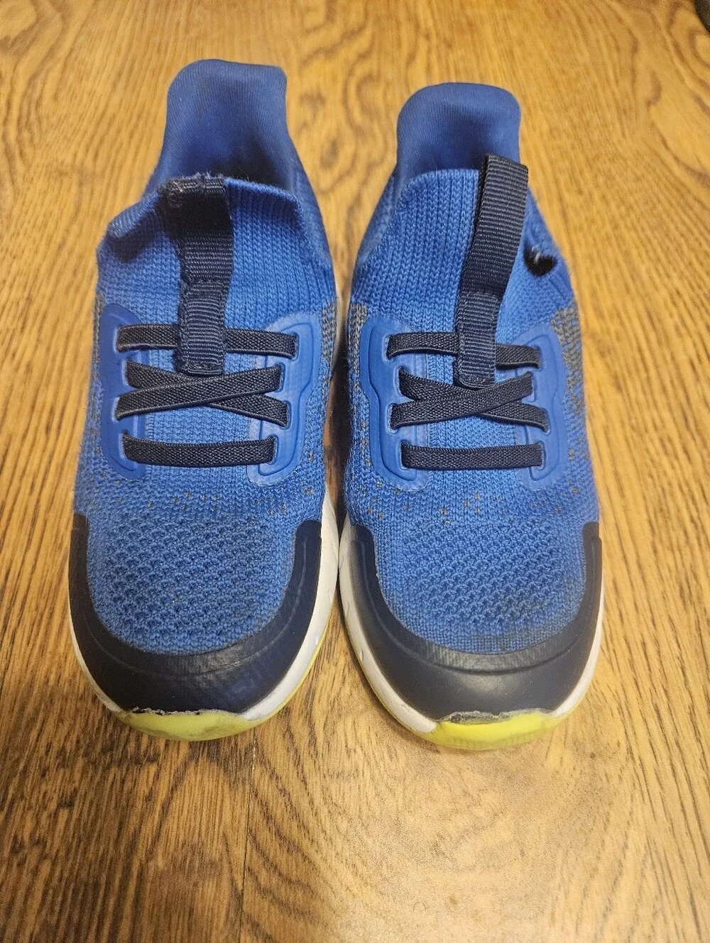 all in motion Youth Blue Slip-On Knit Sneakers with Navy Accents